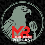 Military Retirement Podcast Logo - Eagle with MR on it