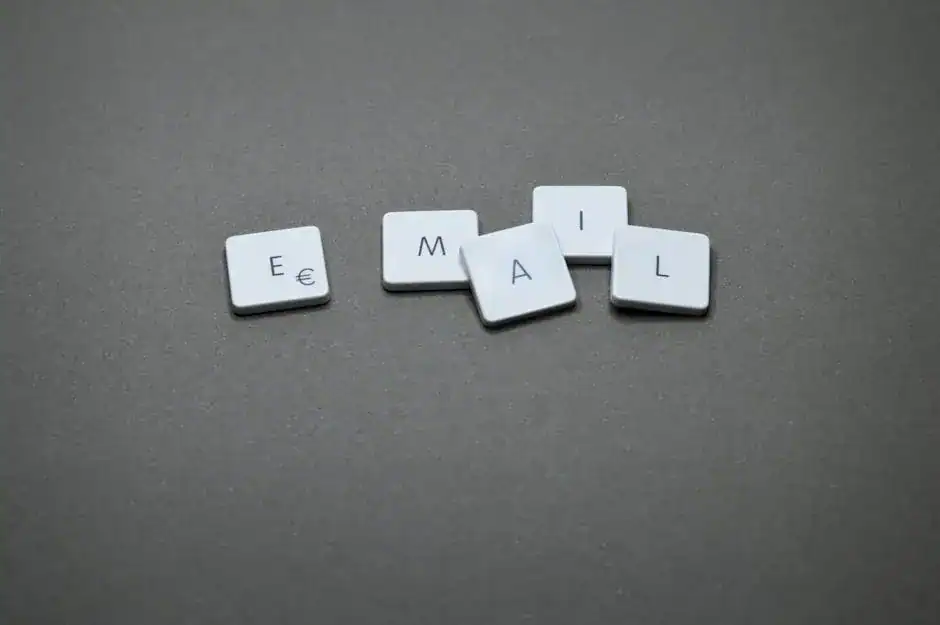 Email in tablets with letters on it