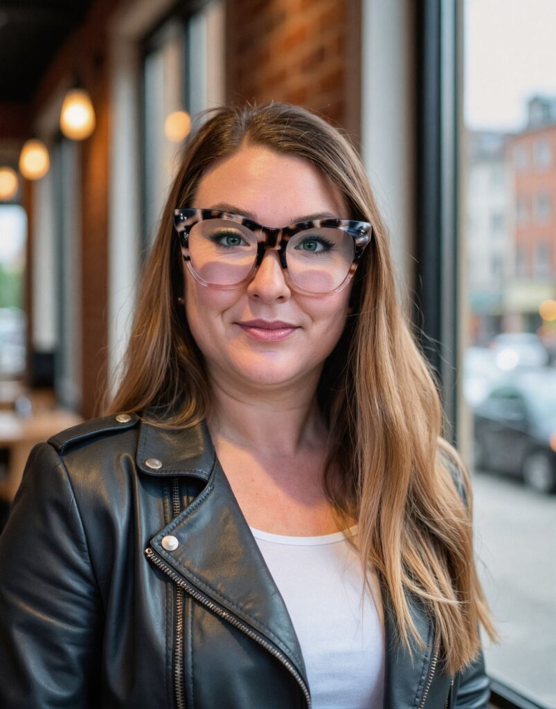 Lisa Jean Jacket, coffee shop. Online Coaching